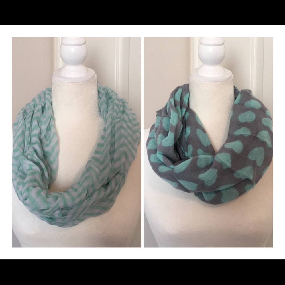 Rue 21 Color Printed Infinity Scarves Bundle
